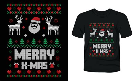 Merry X Mas Ugly Sweater Design 31389998 Vector Art At Vecteezy