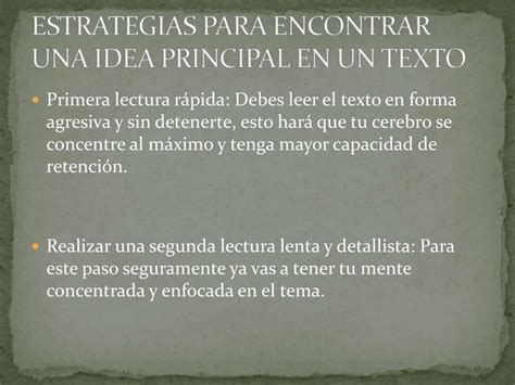 Leoye 1 Como Sacar Las Ideas Principales En Un Texto Ppt