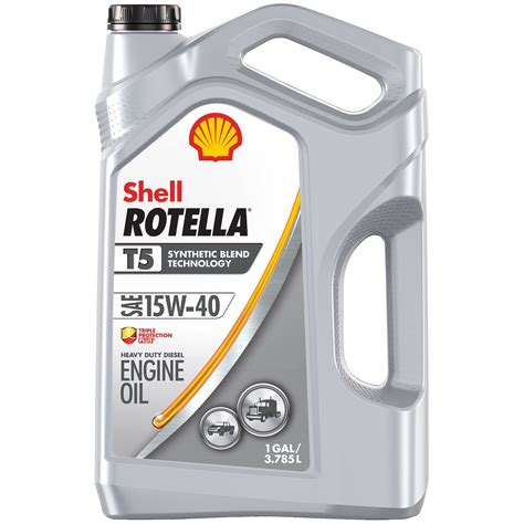 Shell Rotella T5 Synthetic Blend 15W-40 Diesel Engine Oil, 1 Gallon - Walmart.com