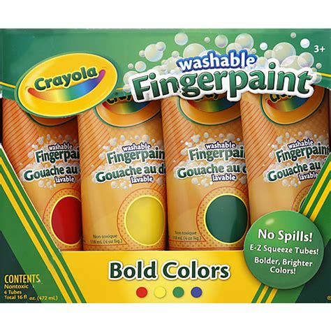 Crayola Fingerpaint Washable Bold Colors Assorted School Supplies