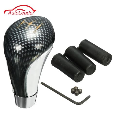 Universal Carbon Fiber 5 Speed Car Manual Gear Shift Shifter Knob Lever