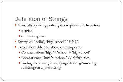 String Class Powerpoint Slides