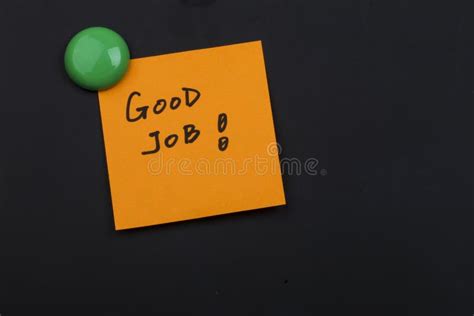 Good Job Note Blackboard Stock Image Image Of Text Message 42188767