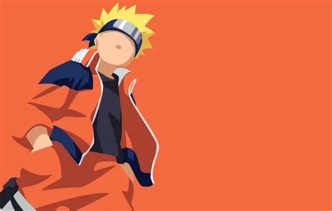 Обои Game Naruto Minimalism Anime Orange Ninja Hero Asian на