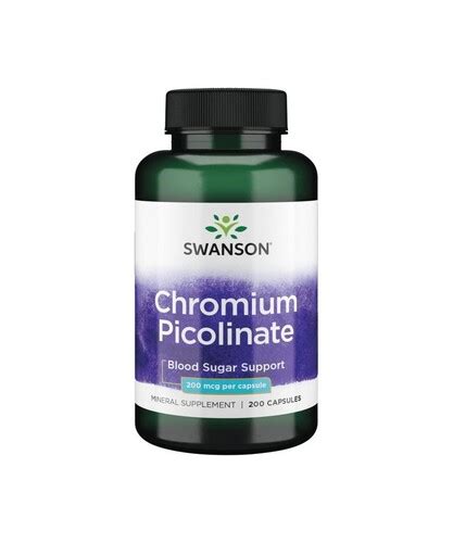 Chromium Picolinate, Пиколинат хрома 200 мкг 200 капсул → Swanson ᐈ ...