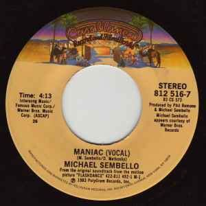 Michael Sembello Maniac Vinyl 7 45 RPM Single Discogs