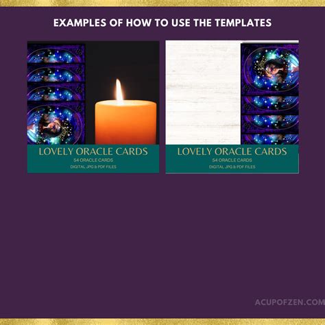 Oracle Tarot Card Canva Templates For Mockups JV A Cup Of Zen