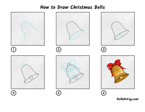 How To Draw Christmas Bells Helloartsy