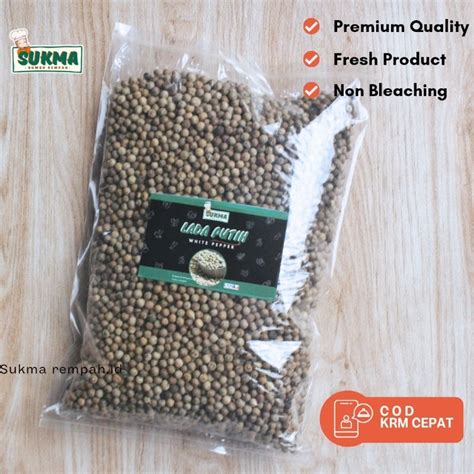 Jual White Pepper Merica Lada Butir Putih Asli 1kg Alami Tanpa Pemutih