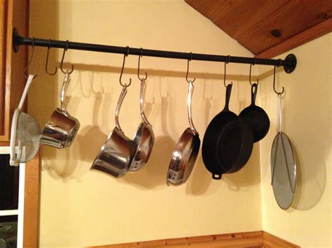 Diy Hanging Pot Rack Clever Space Saver From A Cottage We Recently