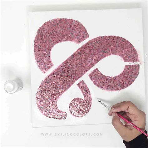 Easy Glitter Wall Art Tutorial with step by step instructions