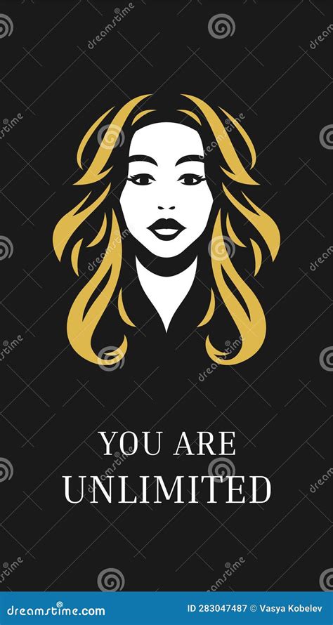 Elegant Woman With Blonde Golden Hair Portrait Beauty Motivational
