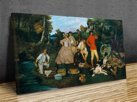 Gustave Courbet The Hunt Breakfast Home D Cor Canvas Print Art