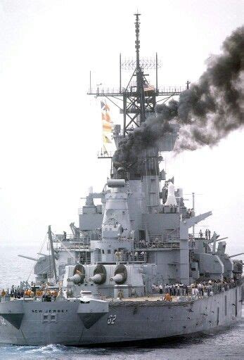 USS New Jersey BB 62 Iowa Class Battleship Stern View On Sea Trials