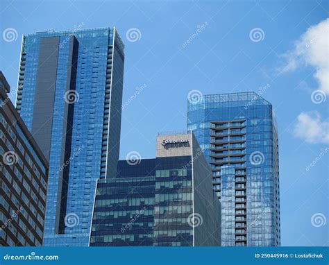 Cityscape of Downtown Edmonton Alberta Editorial Photo - Image of ...