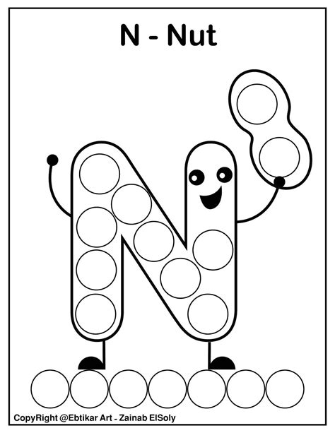 Set Of Abc Dot Marker Coloring Pages 82b