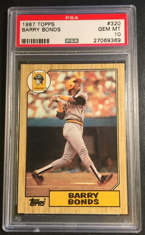 Barry Bonds Topps Rookie Psa Giants Home Run King Ebay