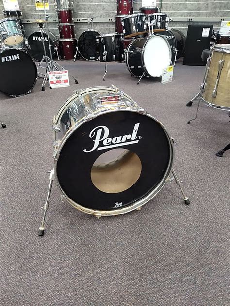Pearl Export Mirror Chrome 22x18 Bass Drum Bass Drums Reverb