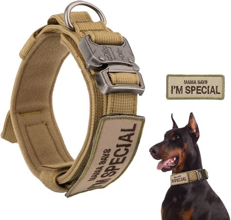 Slowton Collar Militar T Ctico Para Perros Grandes Medianos Con Mango