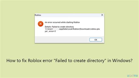 How To Fix Roblox Error Failed To Create Directory In Windows