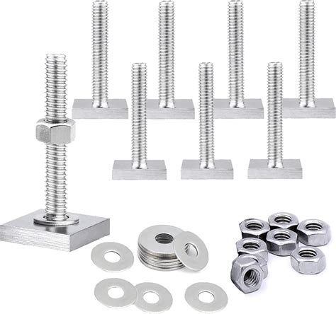 8 Stück Nutensteine T Nut Adapter Set Edelstahl Dachbox Nutensteine