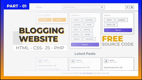 Complete Responsive Bloggin Website Design Using Html Css Js Php