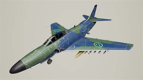 3D Saab J32 Lansen TurboSquid 2156075