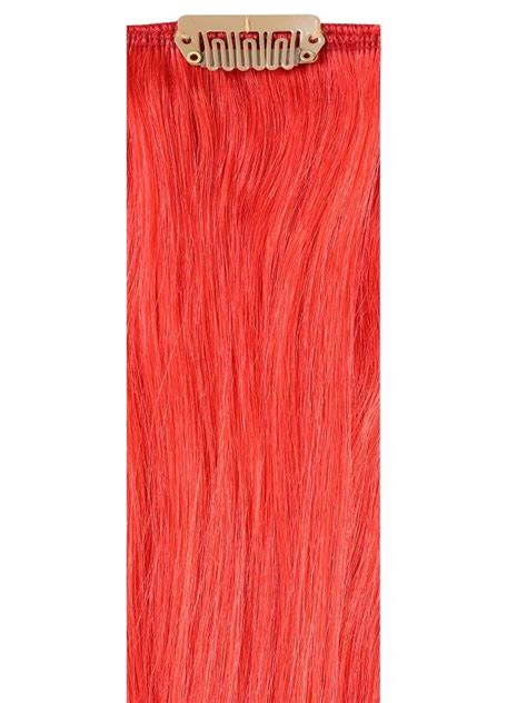 16" Premium Head Clip-In Red Hair Extensions