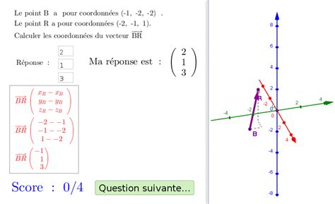 Vecteurs Documentation Geogebra Et Moodle