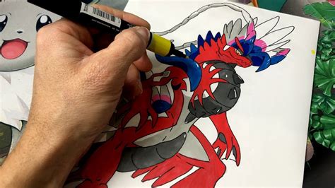 Comment Dessiner Et Colorier Le Pokemon Koraidon Violet Et Ecarlate