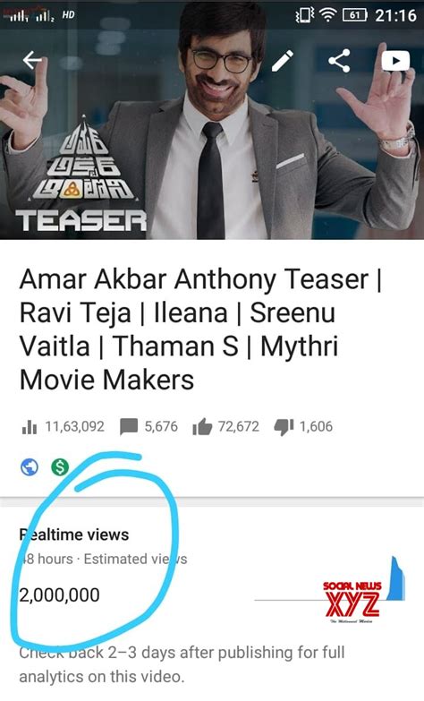 Amar Akbar Anthony Teaser Gets 2 Million Views Social News XYZ