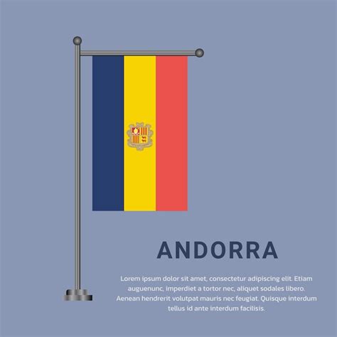 Premium Vector Illustration Of Andorra Flag Template