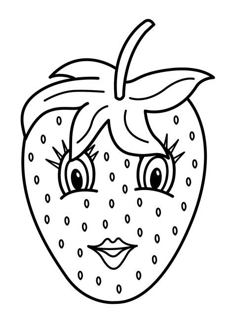 Dibujos De Fresa Frutilla Para Colorear Dibujos Online Com