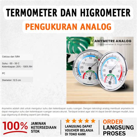 Anymetre Analog Thermometer Hygrometer Temperature Humidity Lazada