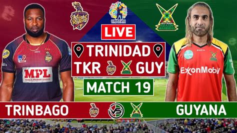 Cpl 2023 Live Trinbago Knight Riders Vs Guyana Amazon Warriors Live