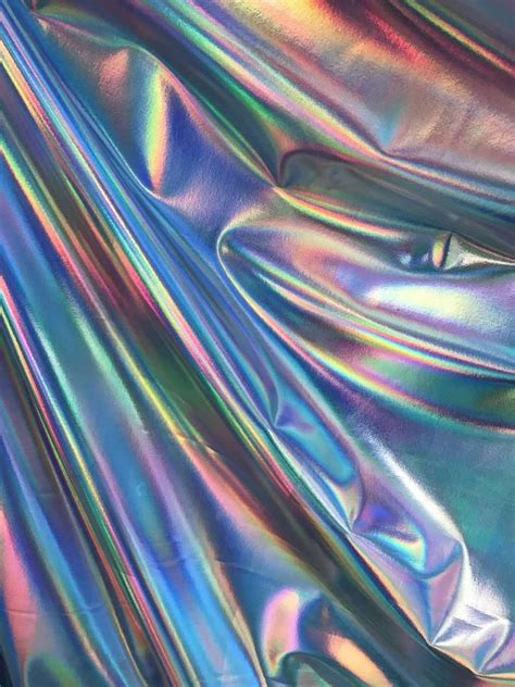 New Iridescent Foil On Spandex Fabric Sold By Yard Shinny Etsy Artofit