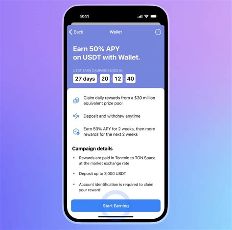 Telegram Wallet fügte USDT Staking Option hinzu