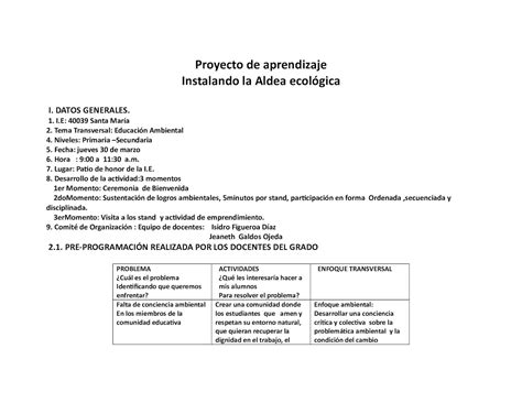 Calaméo Proyecto Educacion Ambiental