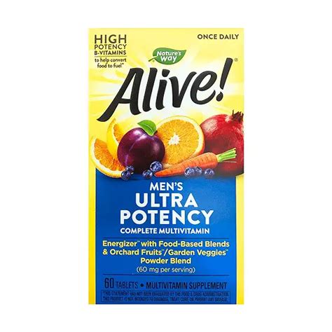 Alive Once Daily Mens Ultra Potency Multivitamin 60 Tablets At Whole Foods Market