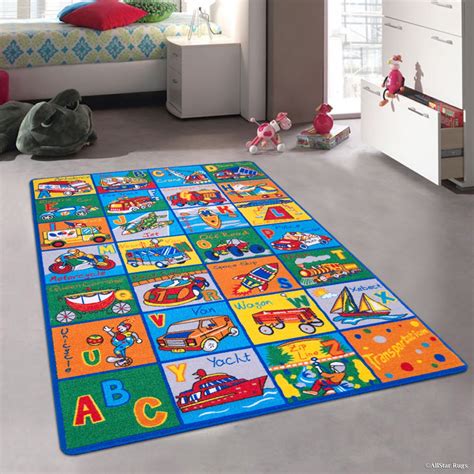 Allstar Kids Baby Room Area Rug Learn Abc Alphabet Letters