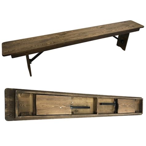 Lot De Bancs Bois Pliant Tradition L X Cm