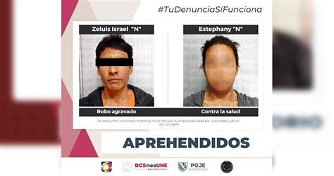 Son Aprehendidos Un Hombre Y Una Mujer En La Paz Por Diversos Delitos