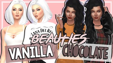 Sims 4 Create A Sim Vanilla And Chocolate Beauties Feat Jhuliet