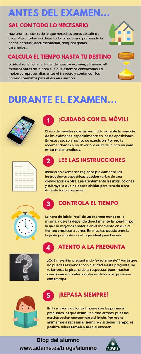 Consejos Para Preparar Los Ex Menes Infografia Infographic Education