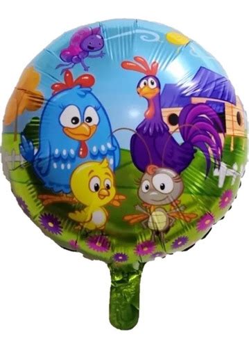 Pack Globos Metalizados Gallina Pintadita Aire O Helio Cuotas Sin