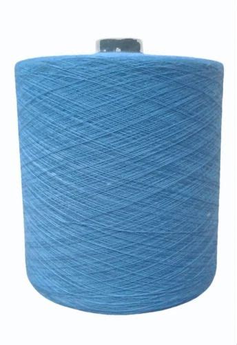 Sky Blue Spun Polyester Dyed Yarn Count 20 At Rs 200 Kg In Surat ID