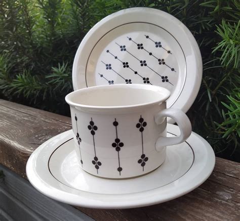 Arabia Kartano Rare Tea Cup And Saucer With Side Plate Esteri Etsy