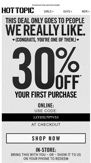 Hey Friend How Does Off Sound Hot Topic Email Archive