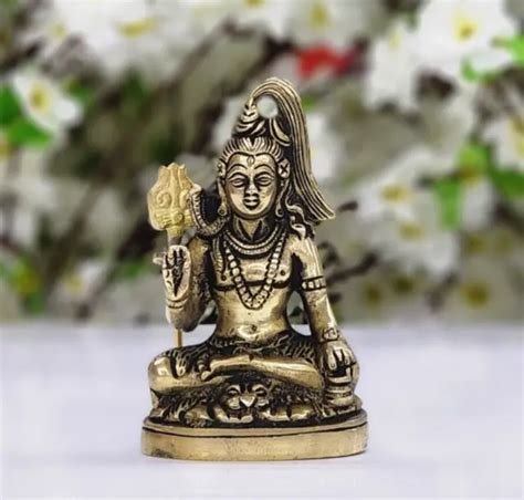 Lord Shiva Statue Resin Mahadev Idol Meditating Shiv Figurine Hindu God