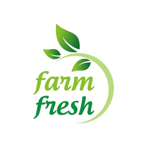 Premium Vector | The farm fresh logo is a green logo.